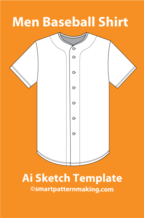 9 Men's Tops/ Shirts Types: Fashion Sketch and Vector Illustrations, Flat Sketch Front and Back View Template Included - smart pattern making