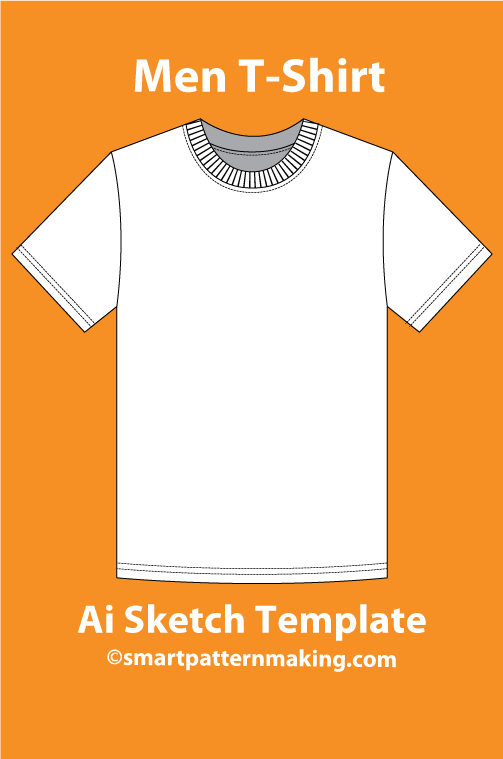 9 Men's Tops/ Shirts Types: Fashion Sketch and Vector Illustrations, Flat Sketch Front and Back View Template Included - smart pattern making