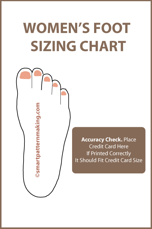 Foot Sizing Chart for Men, Women, infants, Toddlers, Preschool and Grade School Shoe Size Chart, Template, PDF Download - smart pattern making