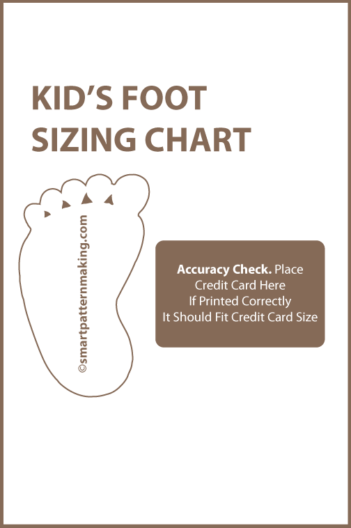 Foot Sizing Chart for Men, Women, infants, Toddlers, Preschool and Grade School Shoe Size Chart, Template, PDF Download - smart pattern making